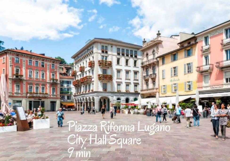 'Cuore Di Rose' Parking - Welcome Set, Netflix, For 4 Persons -By Easylife Swiss Лугано Екстер'єр фото